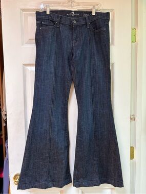 7 For All Mankind Dark Indigo Flare Jeans